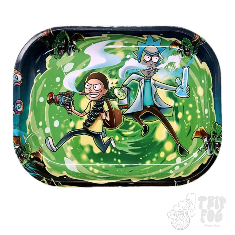 Bandeja de Metal Rick and Morty Trip to Crazy