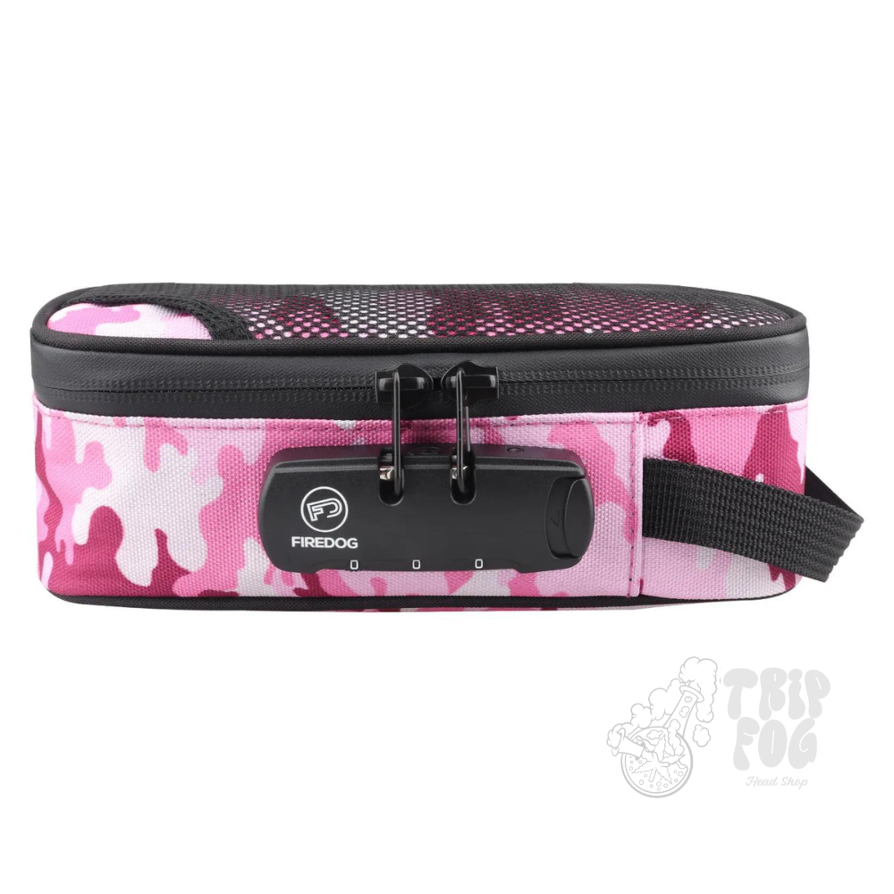 Case FIREDOG Camuflagem Pink com Senha a Prova de Odor