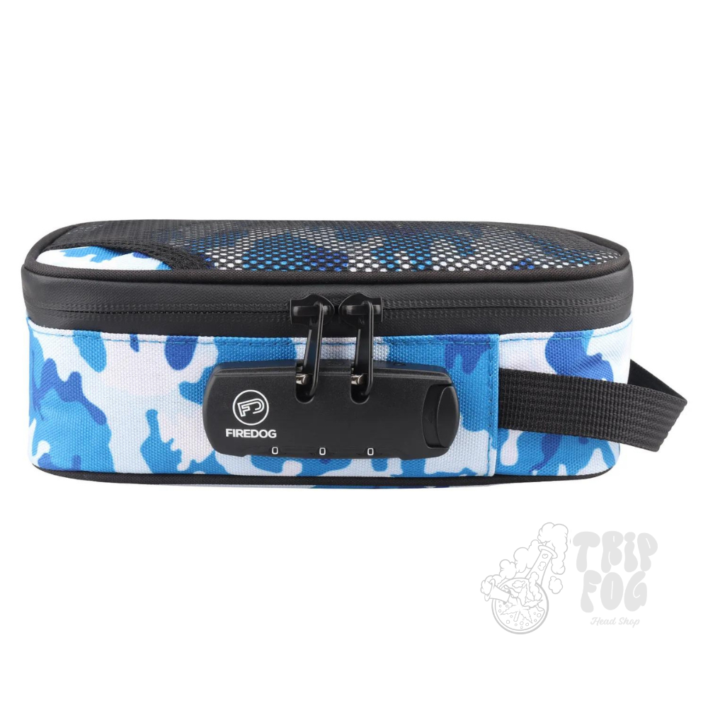 Case FIREDOG Camuflagem Azul com Senha a Prova de Odor